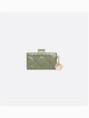 Lady 5-Gusset Patent Cannage Calfskin Card Wallet Pastel Peyote Green - DIOR - BALAAN 5