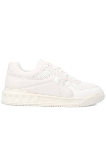 One-Stud XL Low-Top Sneakers White - VALENTINO - BALAAN 1