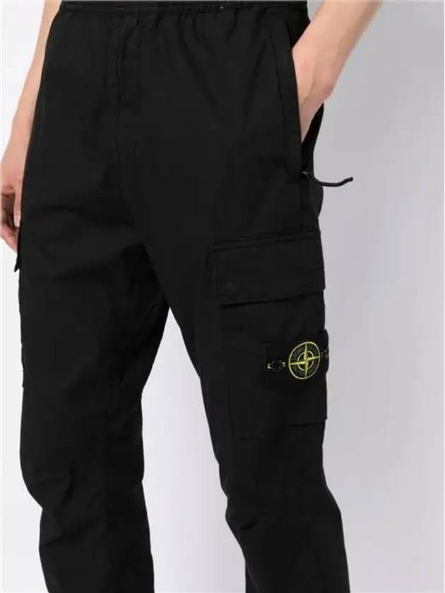 Wappen Patch Cargo Track Pants Black - STONE ISLAND - BALAAN 6