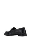 Le Signature Cassandre Logo Plaque Lamb Skin Loafer Black - SAINT LAURENT - BALAAN 4