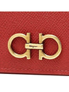 Gancini Compact Half Wallet Red - SALVATORE FERRAGAMO - BALAAN 8