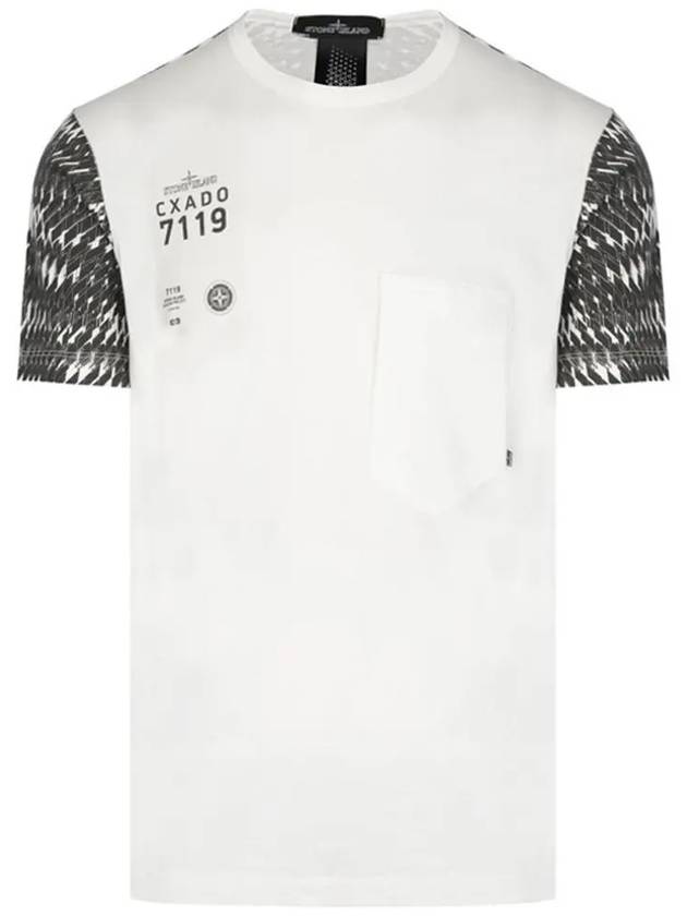 Shadow Project Pocket Short Sleeve T-Shirt White Grey - STONE ISLAND - BALAAN 3