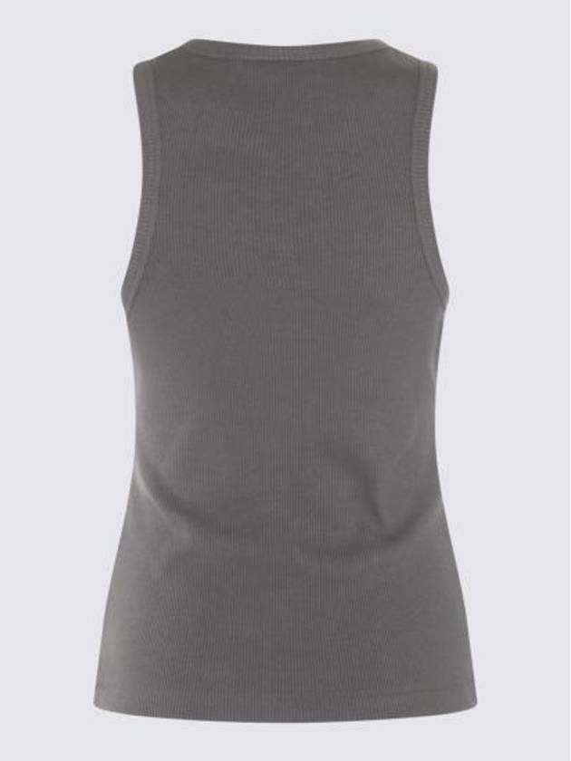 Sun Graphic Print Ribbed Sleeveless Grey - GANNI - BALAAN 5