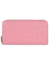 Intrecciato Zipper Around Long Wallet Pink - BOTTEGA VENETA - BALAAN 2