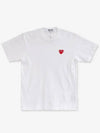 Play Red Heart Waffen Short Sleeve T-Shirt White P1 T108 2 - COMME DES GARCONS - BALAAN 2