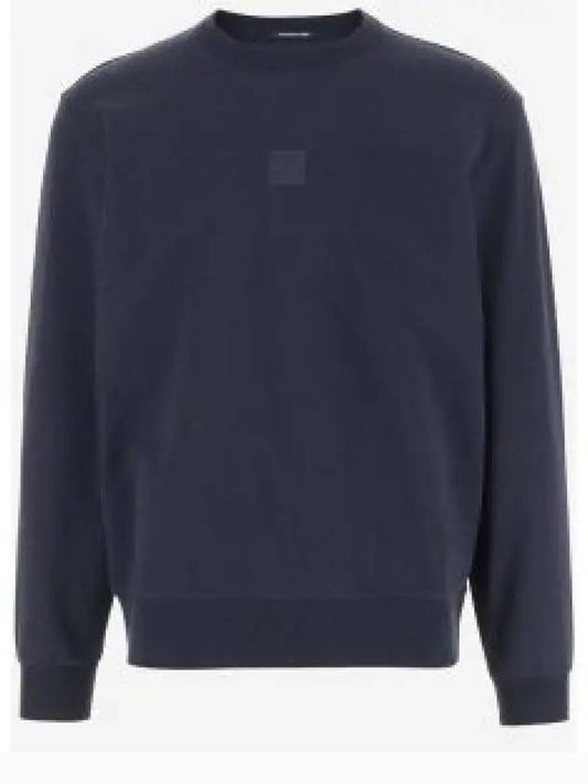 Stretch Fleece Crew Neck Sweatshirt Navy - CP COMPANY - BALAAN 2