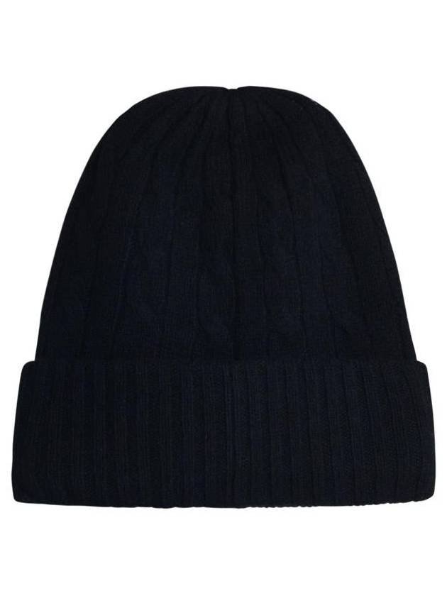 Cable Knit Beanie Navy - POLO RALPH LAUREN - BALAAN 3