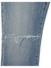 Women's Distressed Low Rise Skinny Jeans Blue - SAINT LAURENT - BALAAN 4