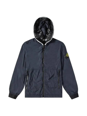 Wappen Patch Skin Touch Nylon Hooded Jacket Navy - STONE ISLAND - BALAAN 1