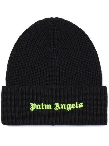 Classic Rib Beanie Black - PALM ANGELS - BALAAN 1