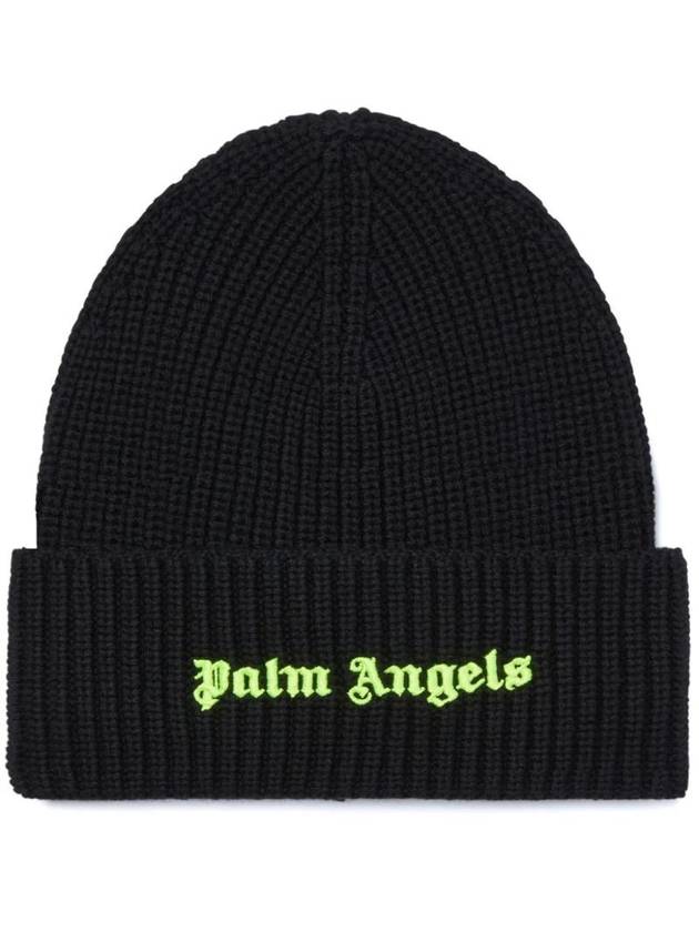 Classic Rib Beanie Black - PALM ANGELS - BALAAN 1