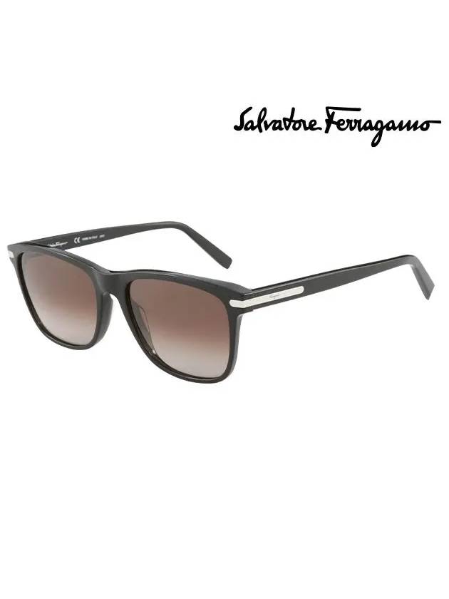 Eyewear Square Acetate Sunglasses Black - SALVATORE FERRAGAMO - BALAAN 1