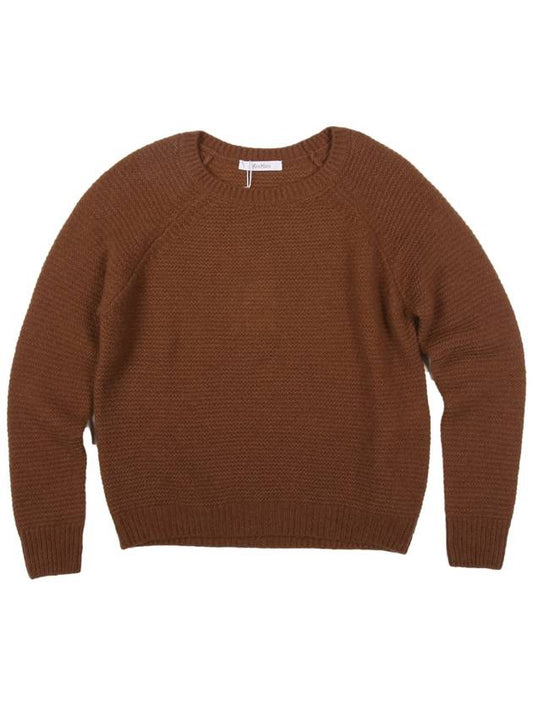 Satrapo Cashmere Knit Top Brown - MAX MARA - BALAAN.