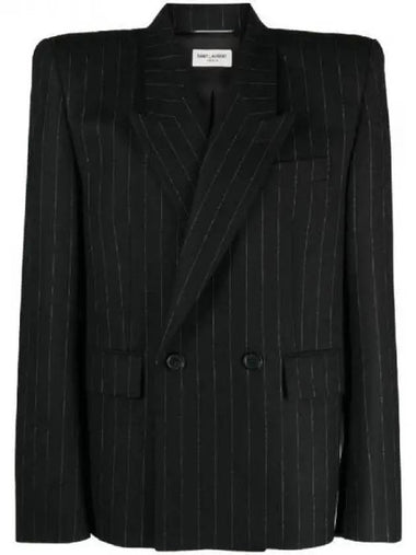 Striped wool felt over jacket 271670 - SAINT LAURENT - BALAAN 1