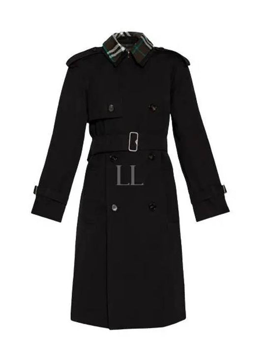 Detachable Collar Trench Coat Black - BURBERRY - BALAAN 2