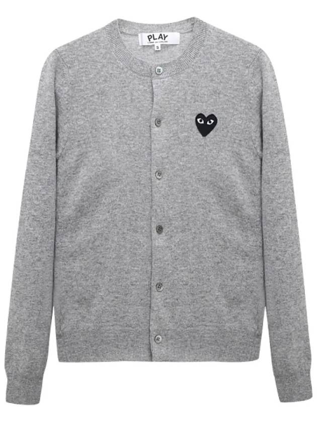 Cardigan Black Heart Waffen Wool AX N023 051 2 7659 - COMME DES GARCONS - BALAAN 1