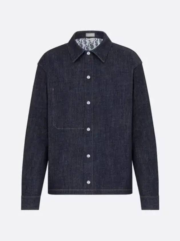 Oblique Denim Over Long Sleeve Shirt Blue - DIOR - BALAAN 2