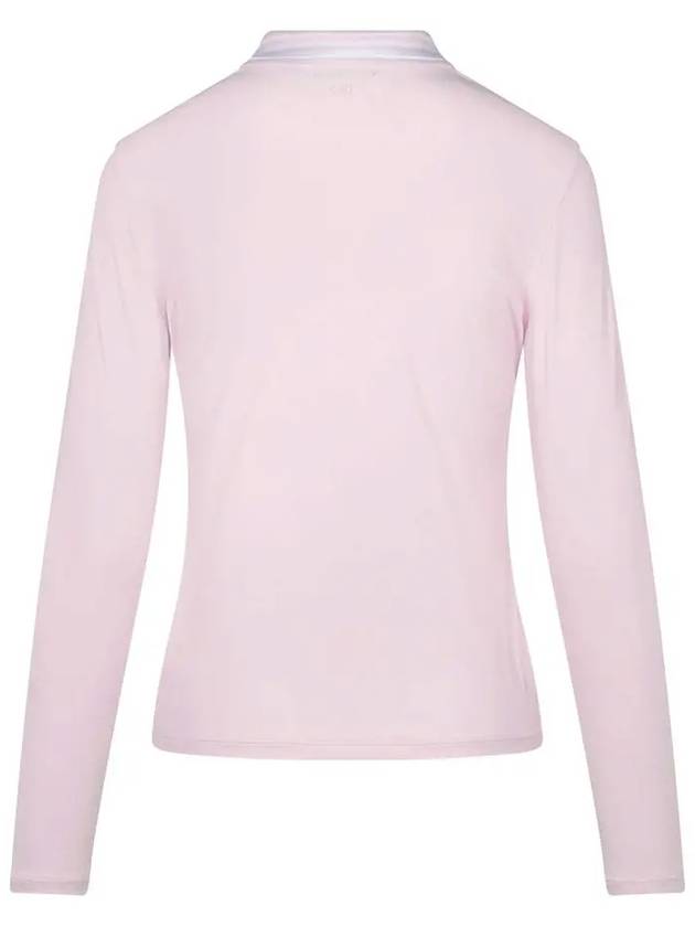 Striped Neck Zipper Polo T-Shirt GLP000001 BLUSH - J.LINDEBERG - BALAAN 3