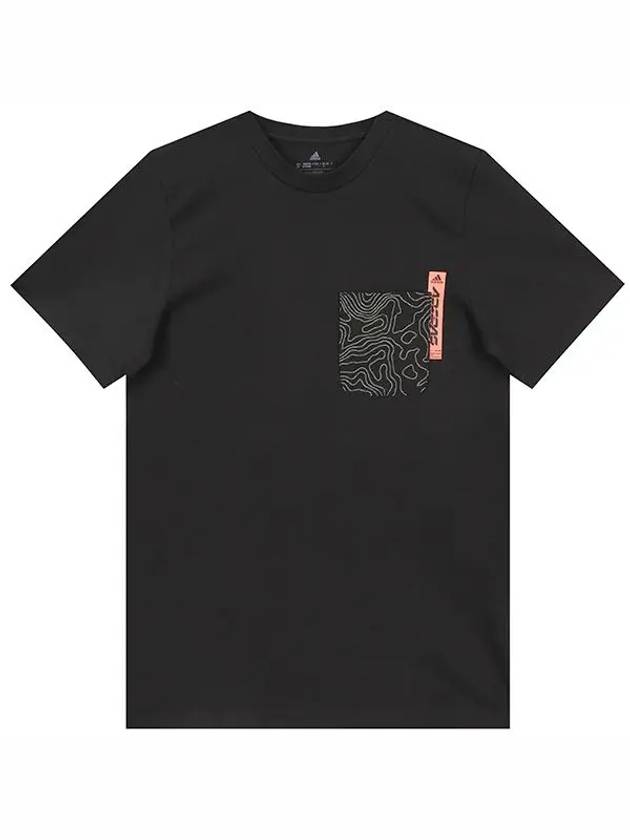 City Escape Pocket Graphic Short Sleeve T-Shirt Black - ADIDAS - BALAAN 3