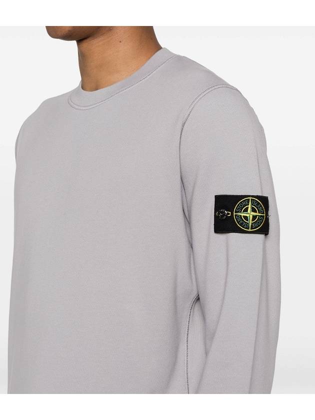 Wappen Patch Garment Dyed Sweatshirt Grey - STONE ISLAND - BALAAN 8