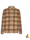 Kervon Check Wool Shirt Jacket Camel - ISABEL MARANT - BALAAN 2