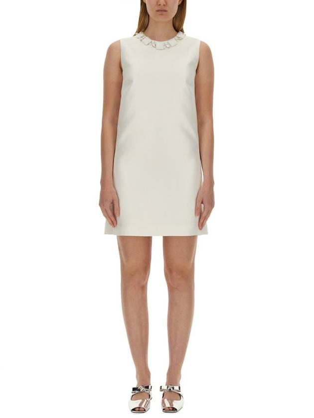 midi dress 1015006 1A105981W010 WHITE - VERSACE - BALAAN 2