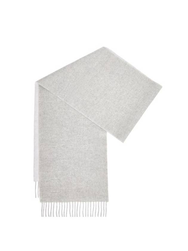 Wool Cashmere Scarf Light Grey White - LOEWE - BALAAN 3