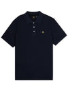 Men's Logo Patch Short Sleeve Polo Shirt Navy - MOOSE KNUCKLES - BALAAN 2