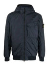 Wappen Patch Nylon Crinklips Hoodie Jacket Navy Blue - STONE ISLAND - BALAAN.