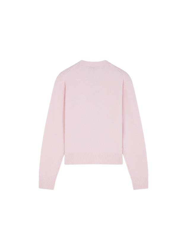 Embroidery Bold Fox Head Cardigan Light Pink - MAISON KITSUNE - BALAAN 3