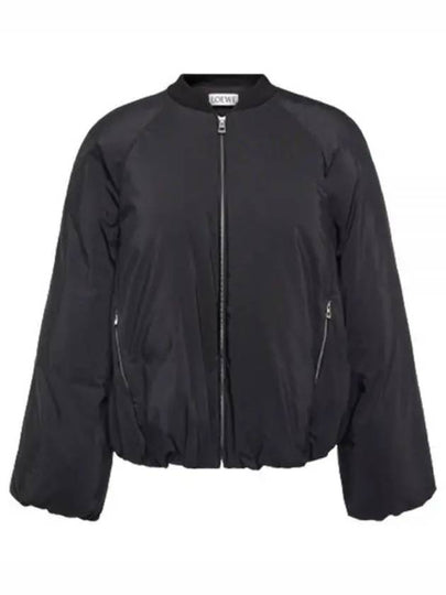 Technical Cotton Padded Bomber Jacket Black - LOEWE - BALAAN 2