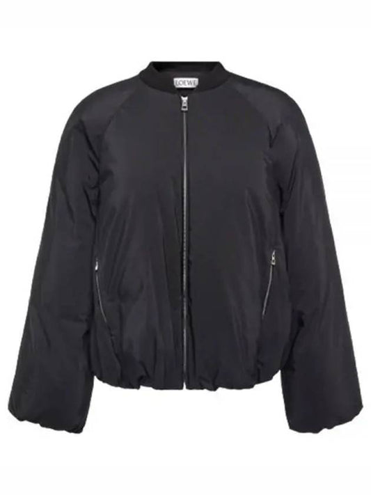 Technical Cotton Padded Bomber Jacket Black - LOEWE - BALAAN 2