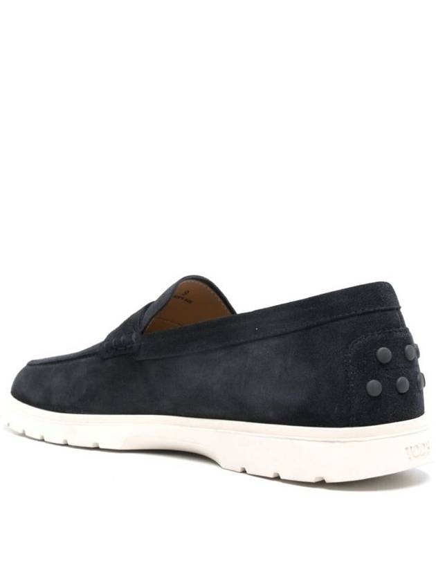 Suede Loafers Dark Blue - TOD'S - BALAAN 5