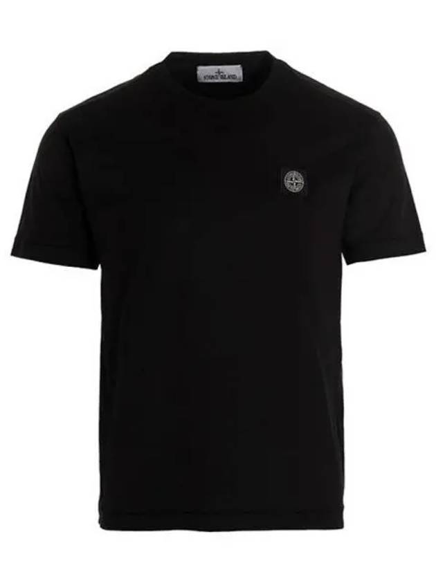 Wappen Logo Patch Short Sleeve T-Shirt Black - STONE ISLAND - BALAAN 2