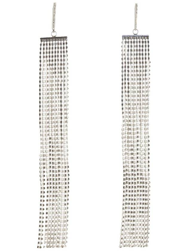 Crystal Drop Fringe Earrings Silver - ISABEL MARANT - BALAAN 3