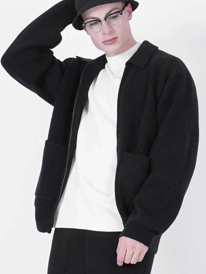 Heavy Knit Two Way Zip Up Black - CHANCE'S NOI - BALAAN 2