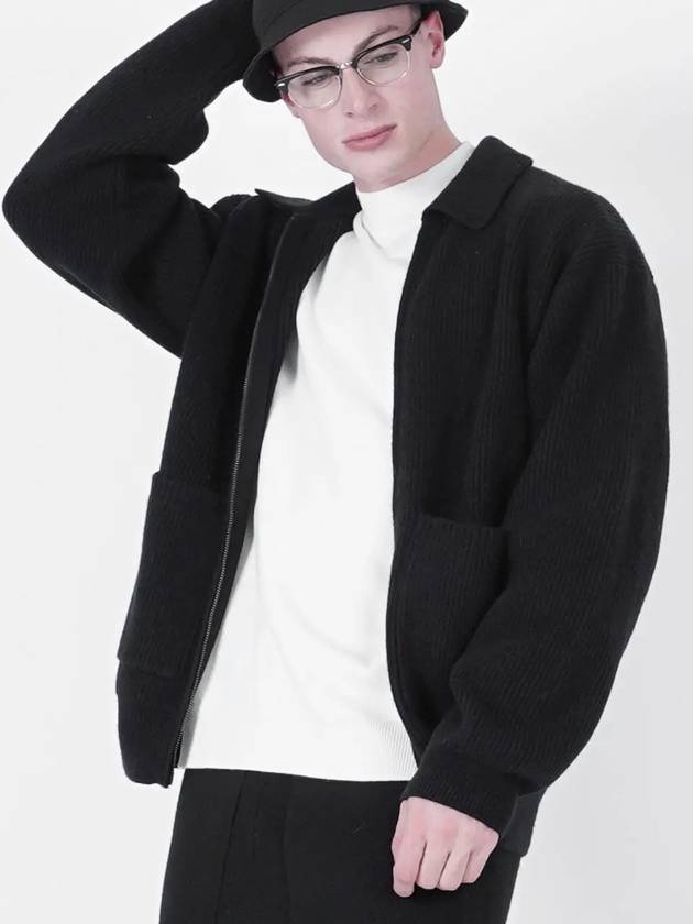 Heavy Knit Two way Zip up Black - CHANCE'S NOI - BALAAN 2