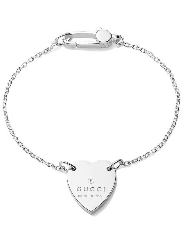 Trademark Heart Pendant Bracelet YBA223513001 Silver - GUCCI - BALAAN 3