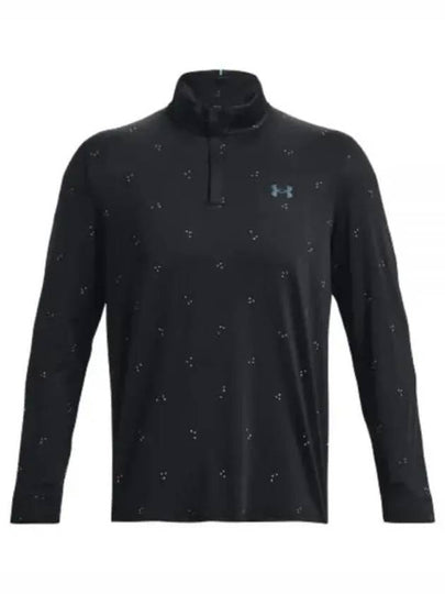 Men's Playoff Printed Half Zip Long Sleeve T-Shirt Black - UNDER ARMOUR - BALAAN 2