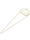 White Lambskin Champagne Gold Flap Heart Chain Cross Bag AS3191 - CHANEL - BALAAN 4