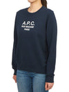 Women's Tina Logo Sweat Sweatshirt Navy - A.P.C. - BALAAN 3