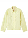 24 HIGH COUNT WOOL POPLIN BLOUSON TOP YELLOW A24SB01WP - AURALEE - BALAAN 1