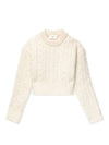 Cable Wool Knit Top Off-White - AMI - BALAAN 6