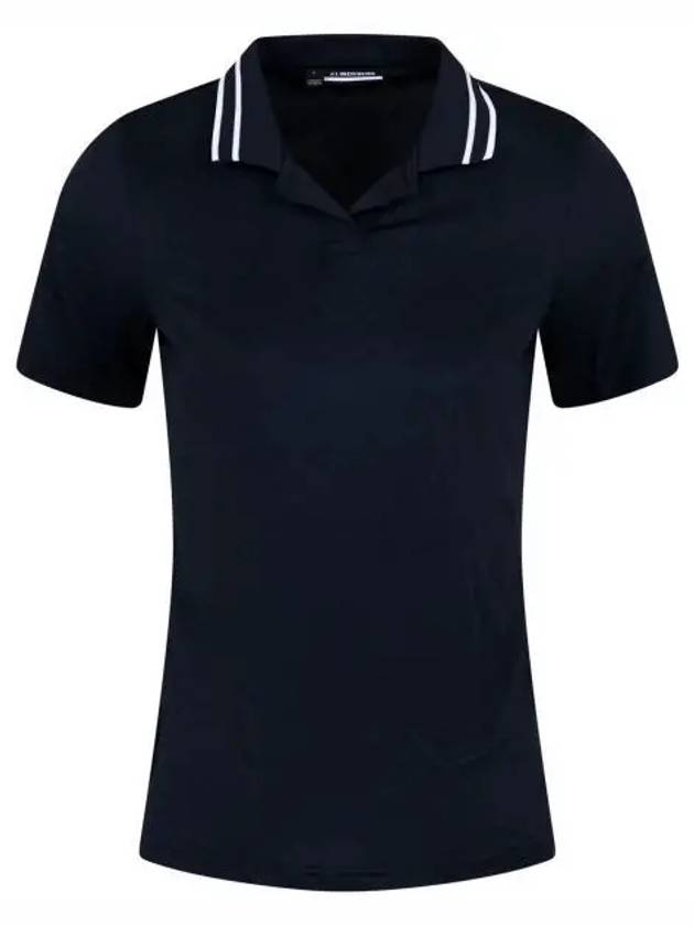 Women's Sammy Short Sleeve Polo Shirt Navy - J.LINDEBERG - BALAAN 2