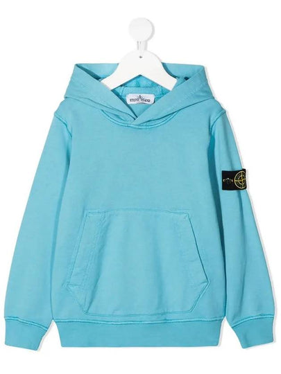 Kids Wappen Patch Hoodie Aqua - STONE ISLAND - BALAAN 2