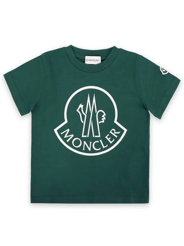 Kids Lettering Logo Patch Short Sleeve Green 8C00005 83907 866 - MONCLER - BALAAN 1