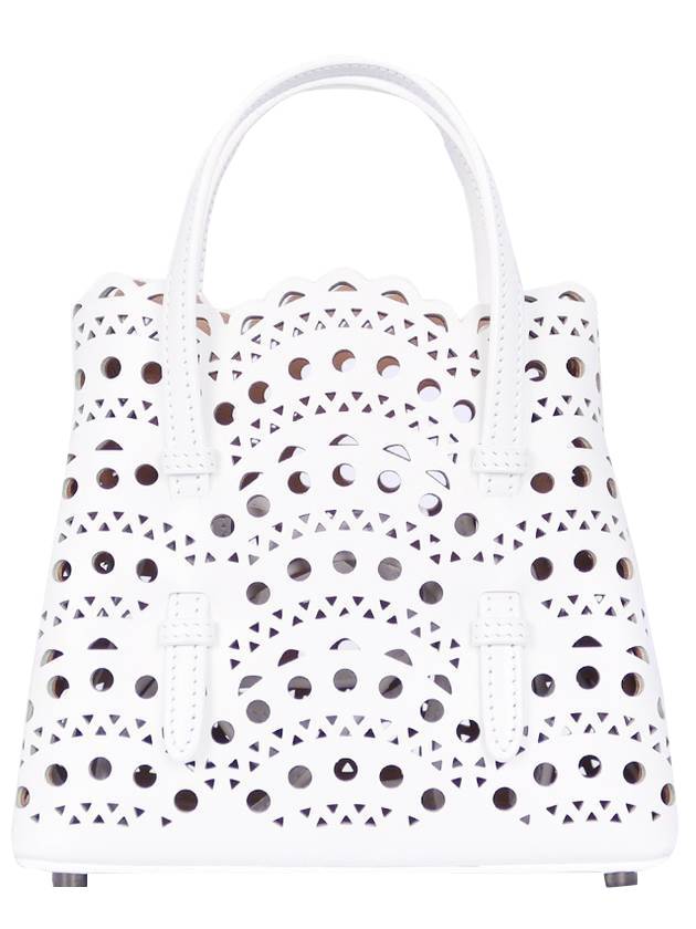 Mina 16 Vienne Wave Lux Calfskin Tote Bag White - ALAIA - BALAAN 1