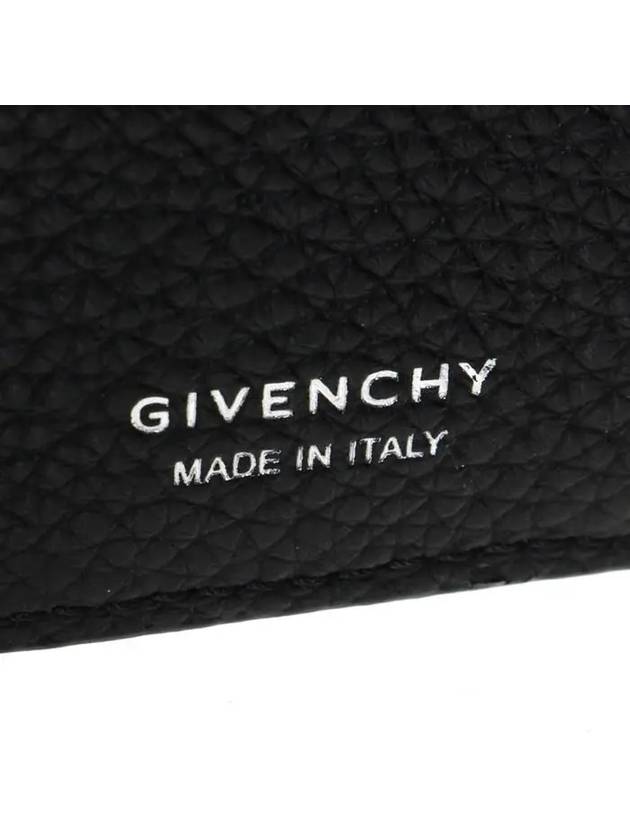 Metal Logo Grain Half Wallet Black - GIVENCHY - BALAAN.