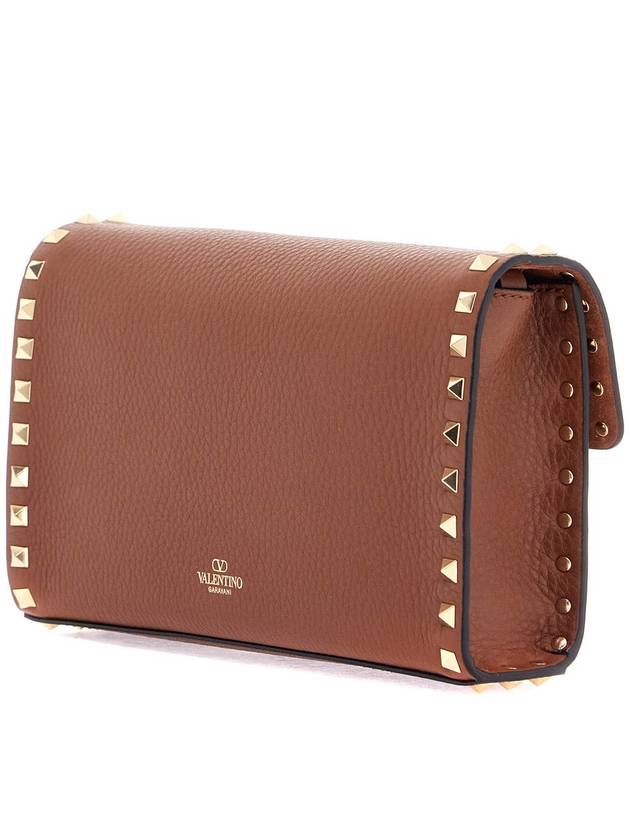 small brown leather shoulder bag with studs - VALENTINO - BALAAN 2