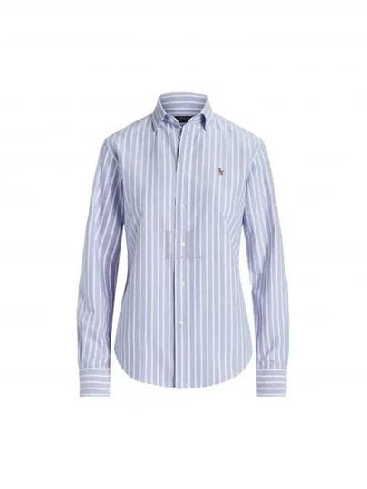 Pony Classic Fit Long Sleeve Shirt Blue - POLO RALPH LAUREN - BALAAN 2